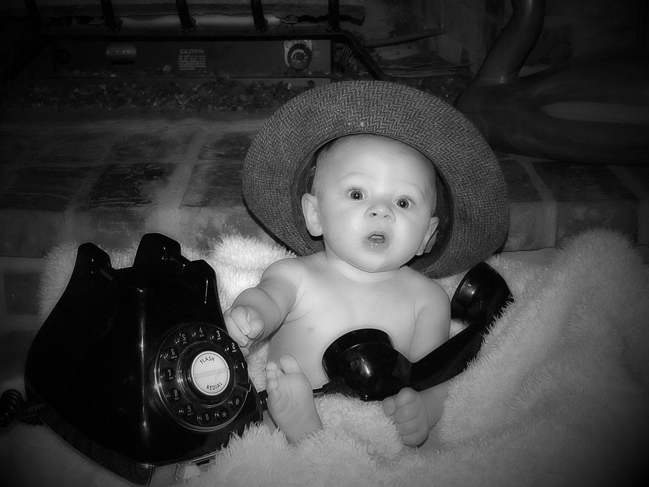 Telephone counseling became telephone contemplation for this mere babe.