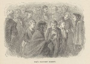 Tom Sawyer at his own memorial service.