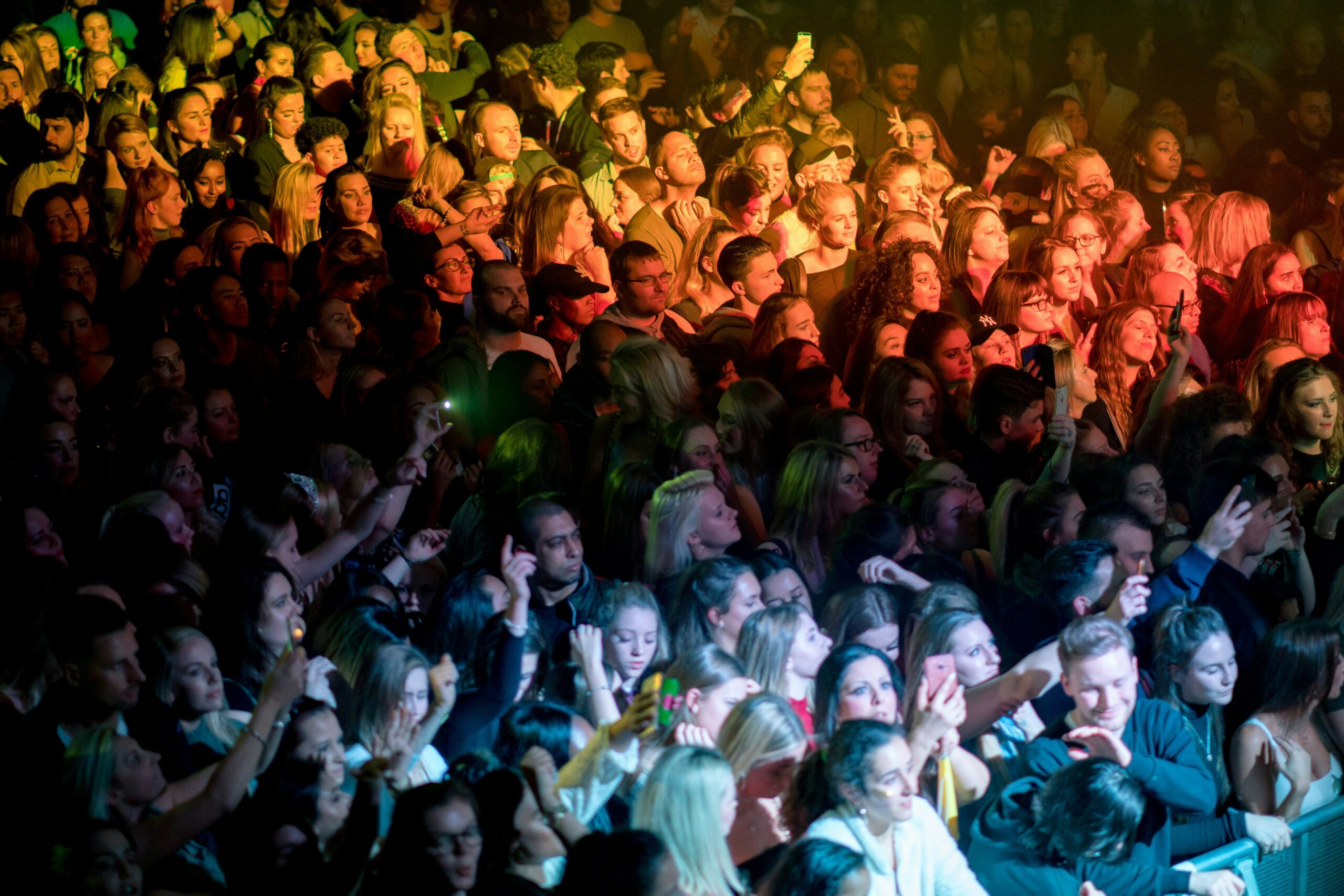 Together, unwares, in a crowd