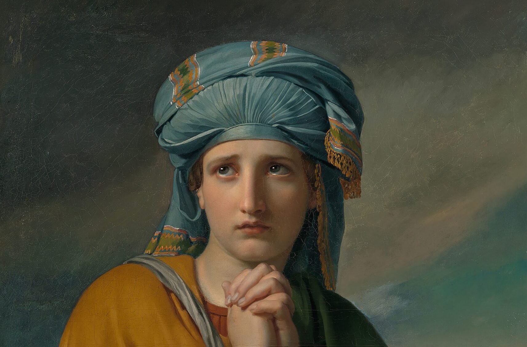 After disillusionment, Hagar in tears.