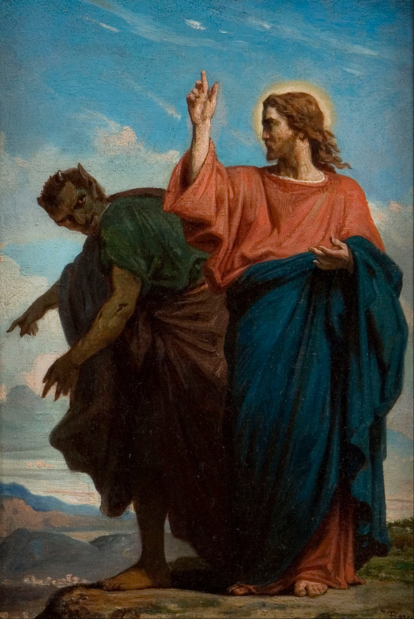 The four temptations of Christ by the devil