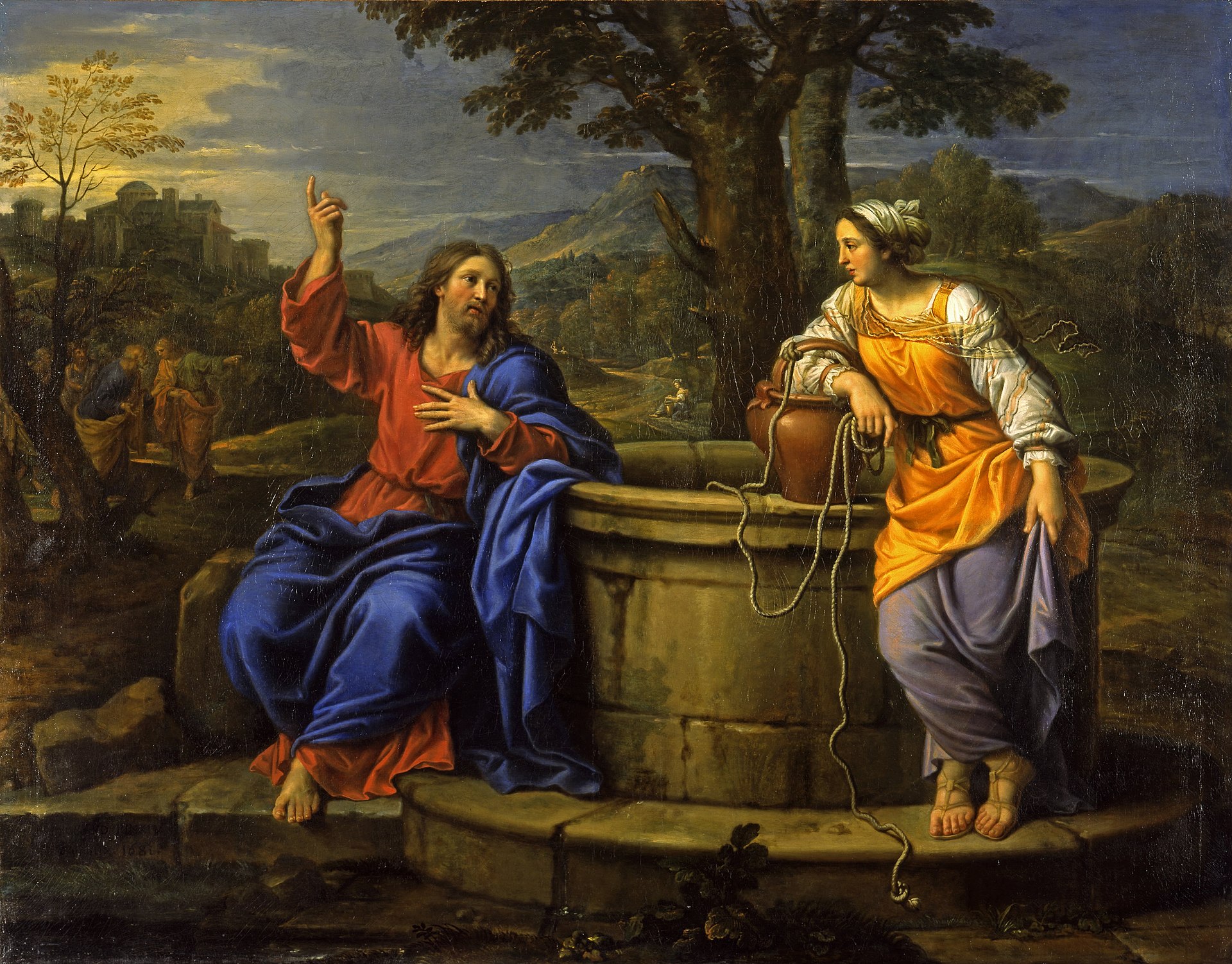 The Samaritan woman and Jesus at Jacob's Well (John 4:5-42).